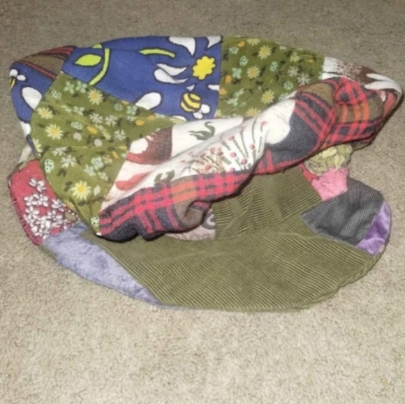 The Unbranded Brand Accessories - Patchwork Hat Colorful Pattern One Of A Kind Trendy Thrifty Playful Fun